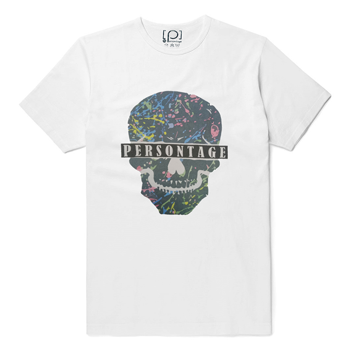 Graphics T Shirt - PST Skull - White — Persontage