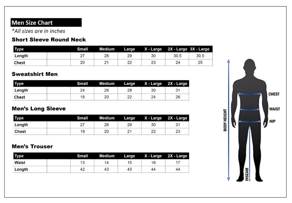 Men Size Chart
